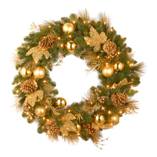 Gold Leaf Wreath - Wayfair Canada